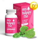 My Happy Flo PMS Support Suplemento para Mujeres con Hierro, PMS Relief Hormone Support for Women, 10-in-1 PMDD Suplementos para Mujeres TENIDO DIM & Indole-3-Carbinol for Cramp Relief, Heavy Flow - 60 Caps