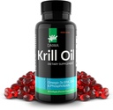 Daiwa Krill Oil 1000mg Softgels - EPA DHA Omega 3 Antártico Krill Oil Suplemento con Astaxanthin - Solución natural para la unión, el apoyo cerebral y la salud cardíaca - 60/ct