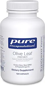 Pure Encapsulations Olive Leaf Extract ← Hypoallergenic Supplement Supports Immune System and Healthy Intestinal Environment TEN 120 Capsules