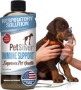 PetSilver Immune Support, Natural Nebulizer Solution, Promotes Respiratory Health in Cats & Dogs, Allergies, Sinus & Cough Treatment, Easy to Use, Patented Chelated Silver, Made in The USA, 16 fl oz