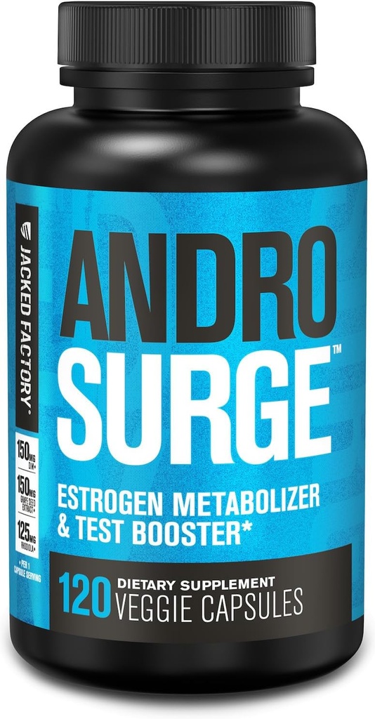 Bloqueador de Estrógeno para Hombres - Booster de Testosterona Natural para Hombres &amp; Estrógeno Metabolizador con Tongkat Ali, DIM, Long Jack &amp; More - Test Booster &amp; Muscle Builder - 120 Conteo