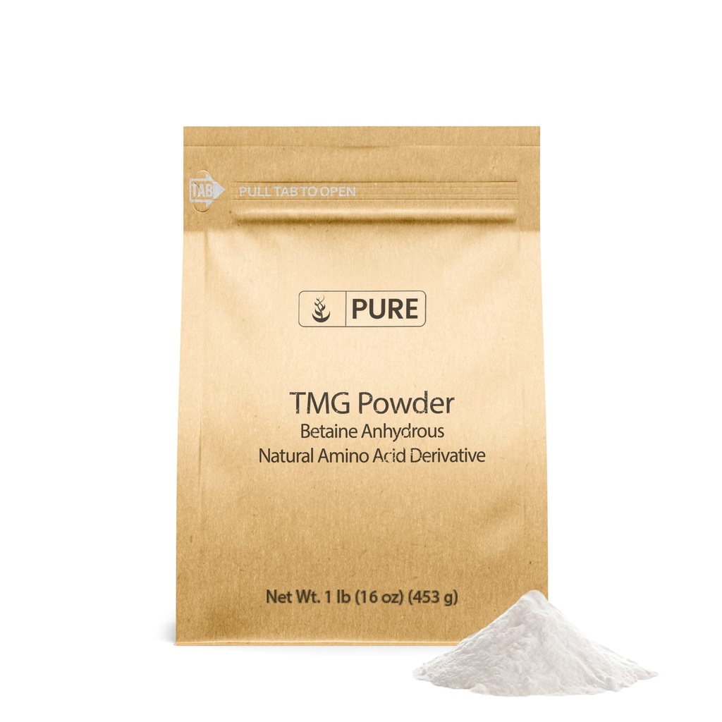 Ingredientes originales puros Trimetilglicina (1lb) TMG Powder, Vegan, Sin gluten