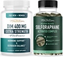 Complejo Sulforaphane &amp; 400mg Suplemento DIM para el equilibrio de estrógeno mejorado para las mujeres ← Avanzado Microlet Hormona Balance Suplemento (60 Servings) con DIM de fuerza adicional (90 Servings)