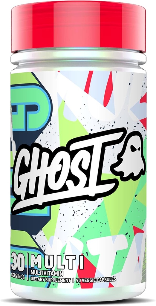 GHOST Multivitamina para hombres &amp; mujeres, 90 cápsulas - cargado con 21 vitaminas, minerales " Nutrientes clave - Vitamina A, Vitamina C, Vitamina D, Vitamina E " Zinc - Libre de gluten, Soy " Sugar, Vegan