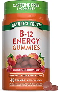 Verdad de la naturaleza Complejo de vitamina B Gummies ANTE 48 Conde Silencio con B-Vitamins, L-Carnitine & Ashwagandha ANTE Vegan, No GMO & Gluten Suplemento gratuito