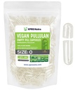 XPRS Nutra Size 0 Pullulan Empty Capsules - 100 Cuentas Clean Label Plantcaps Clear Empty Vegan Capsules - Premium Vegetarian Pills - Do-It-youself Vegetable Capsule Filling