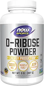 AHORA Foods Sports Nutrition, D-Ribose Powder 5,000 mg, Certified Non-GMO, Energy Production*, 8-Ounce