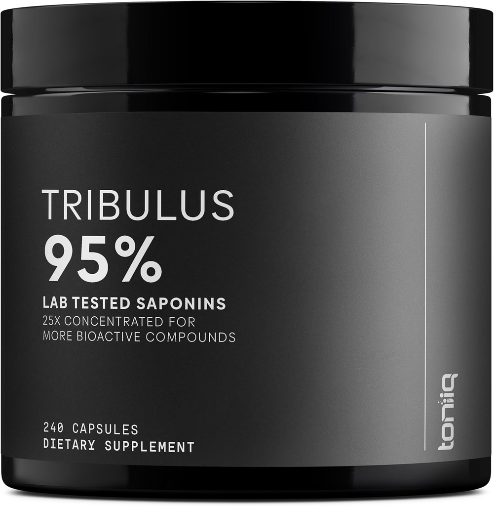 Tribulus Terrestris for Men - Ultra High Potency 25:1 Extracto con 95% de Saponinas - 1300mg Fórmula pura y concentrada - Laboratorio de terceros probado para la pureza y calidad - 240 cápsulas