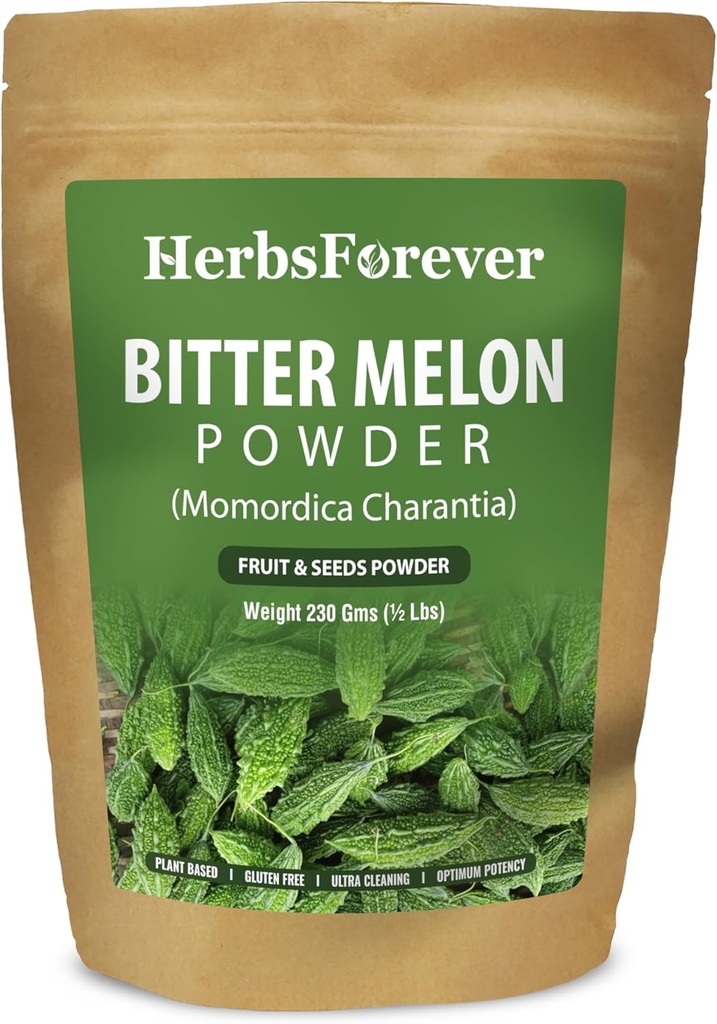 Herbsforever Bitter Melon Powder Karela Powder Rich in Vitamin C Non GMO, Vegan 230 GMS