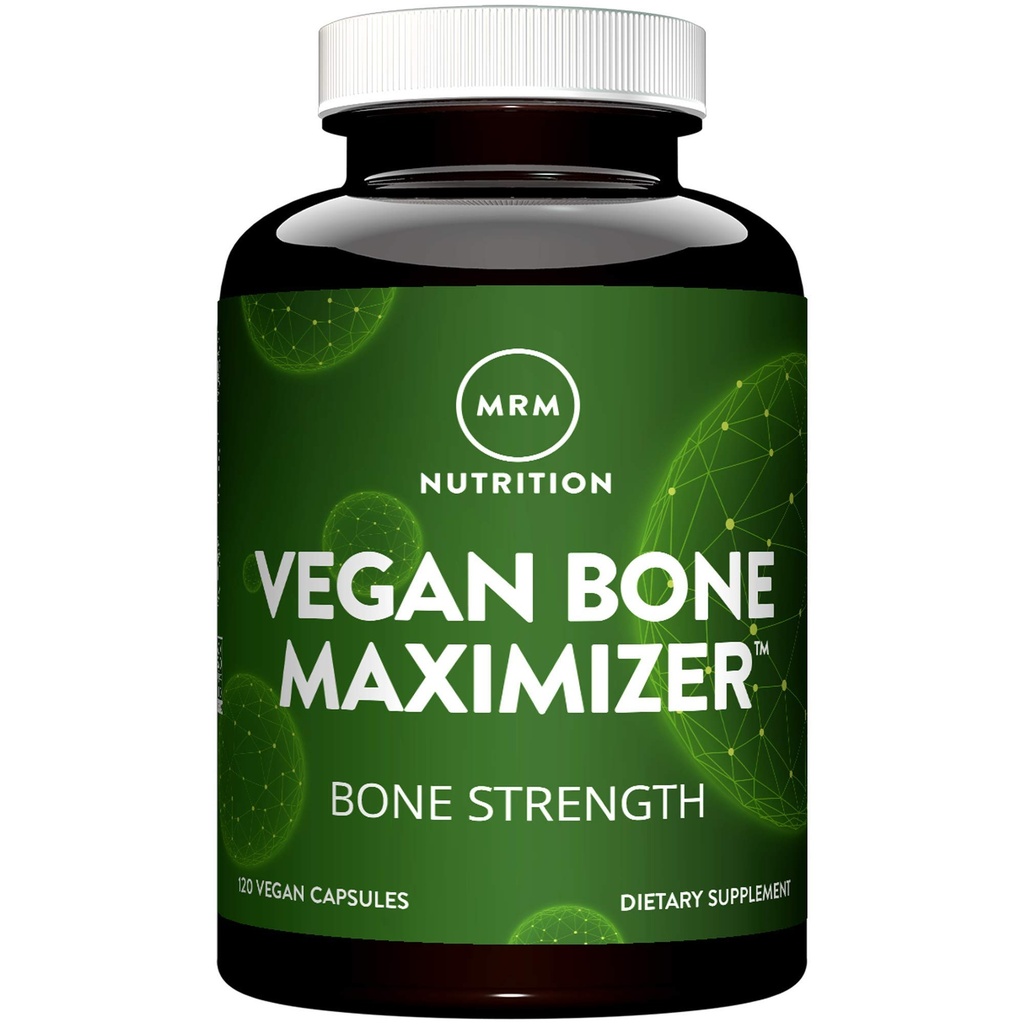 MRM Nutrición Vegan Bone Maximizer ← Bone Strength + Density ¦ Orgánica Certified Algae Silencio con Vitamin K2 + D3 Silencio clínicamente Provenido Silencio Anti-Envejecimiento Nutrición ← Libre de gluten 30 Servimientos