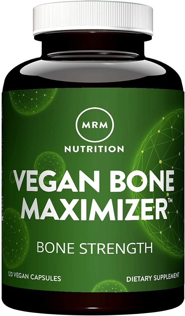 MRM Nutrición Vegan Bone Maximizer ← Bone Strength + Density ¦ Orgánica Certified Algae Silencio con Vitamin K2 + D3 Silencio clínicamente Provenido Silencio Anti-Envejecimiento Nutrición ← Libre de gluten 30 Servimientos