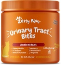 Zesty Paws Cranberry Urinary Tract Bites for Cats - Kidney & Urinary Tract Health - Soft Chews with D-Mannose, Vitamina B6 &amp; L-Arginine - Immune & Gut Support - Bacon - 60 Count