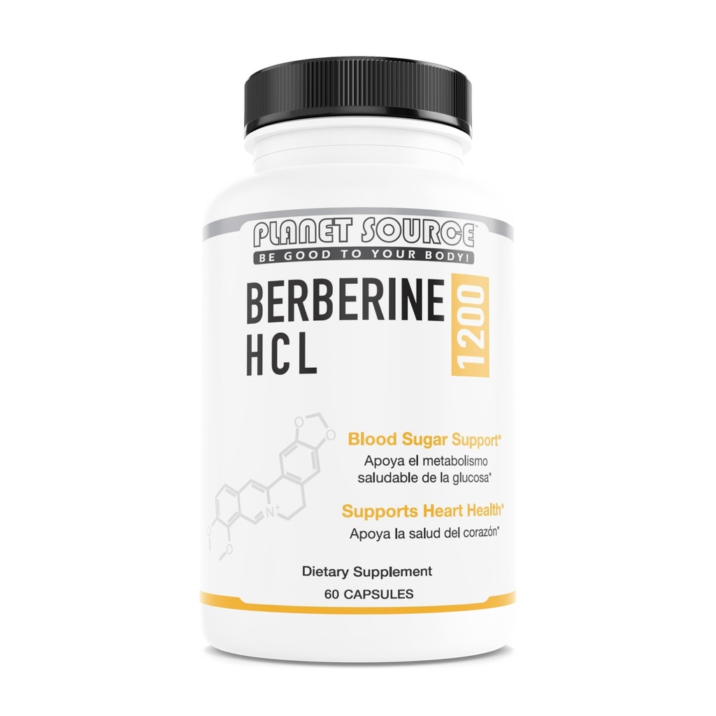 Berberine HCl 1200 Mg per Serving 60 Capsules