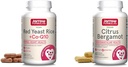 Jarrow Formulas Red Yeast Rice 1200 mg &amp; Co-Q10 100 mg Por Serving-120 Veggie Caps-60 Servings & Heart Health-Vegan & Citrus Bergamot 500 mg-60 Servings (Veggie Caps)
