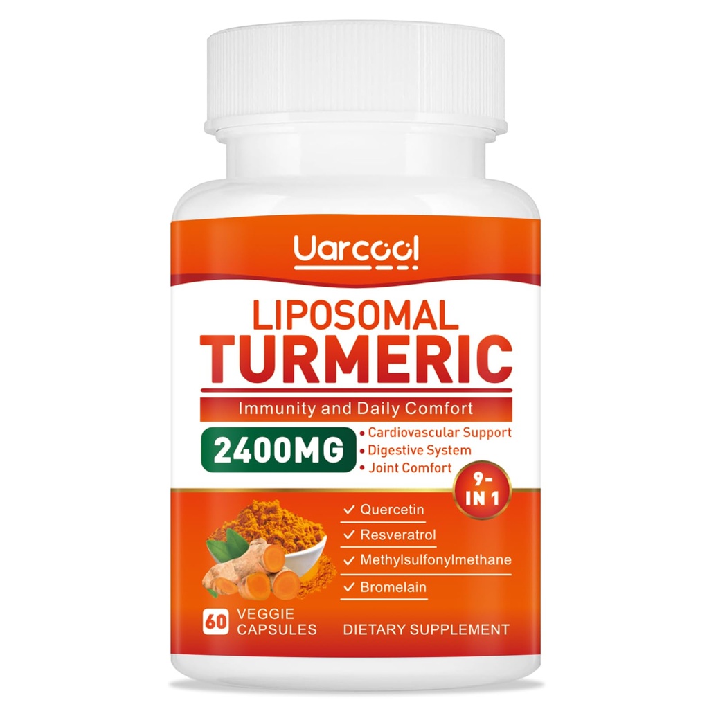 Turmeric Curcumin Supplement 2400mg, with Black Pepper Extract for Best Absorption,Joint Support Supplement - 60 Softgels