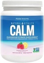 Natural-Vitality Calm Magnesiun Citrate Powder, Raspberry Lemon Flavor, 20 Ounces+ Guide Vitamins