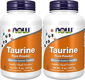 AHORA Suplementos, Taurine Pure Powder, Nervous System Health*, Amino Acid, 8-Ounce (Pack of 2)
