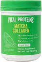 Proteínas Vital Matcha Collagen Peptides Powder Suplemento, Matcha Green Tea Powder, 10.5 oz, Original Flavored