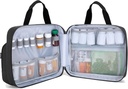 Trunab Pill Bottle Organizer Medicina Carrying Bag Safe Medication Travel Bag for Prescription, Vitamins, Medical Supplements Storage (Bag Only)