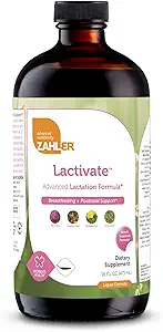 Zahler Lactivate, Lactation Support Suplemento para Aumentar la Calidad y Cantidad de la Leche Materna, Toda la Fórmula Líquida Fenugreek, Certified Kosher Vitamina Postnatal, 16oz