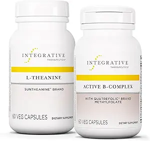 Terapéutica Integrativa Bundle con Active B-Complex, 60 cápsulas & L-Theanine, 60 cápsulas - Active B-Complex to Support Energy Metabolism with 8 B-Vitamins* - L-Theanine to Support a Relaxed State*