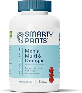 SmartyPants Hombres Multi &amp; Omegas Gummies, 120 Conde