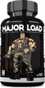 Major Load Testosterone Booster for Hombre - Suplemento de testosterona con Horny Goat Weed, Maca Root, & Tribulus Terrestris - Tongkat Ali Men's Energy, Stamina & Strength - Test Booster 60 cápsulas