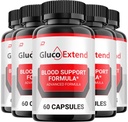 Gluco Extend Capsules - GlucoExtend Advanced Supplement, All Natural Formula to Maintain Healthy Levels, Maximum Strength Formula, Gluco Extend Pills Reviews (5 Pack - 300 Capsules)