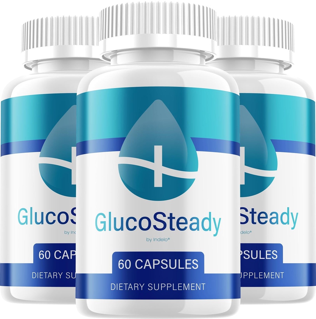 (3 Pack) Gluco Steady Capsules – Natural Blend Supplement Advanced Formula for Daily Health Support (180 Capsules)