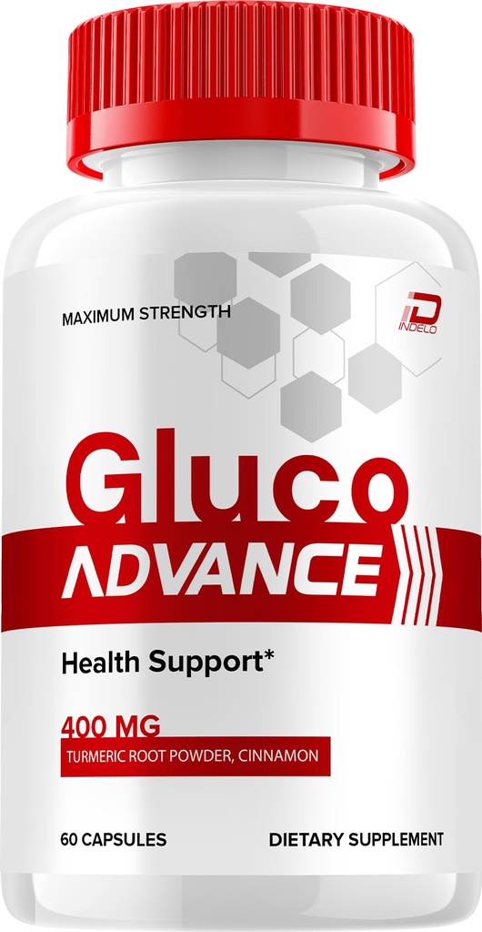 Gluco Advance Capsules – GlucoAdvanced Natural Blend Daily Health Supplement (1 Pack - 60 Capsules)