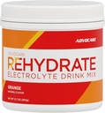AdvoCare Rehydrate - Electrolyte Drink Mix - Incluye Magnesio, Sodio, Potasio &amp; Calcio - Antioxidante &amp; Aminoácidos Fortificado - Asistencia Hidratación &amp; Recuperación - Orange, 12.7 oz