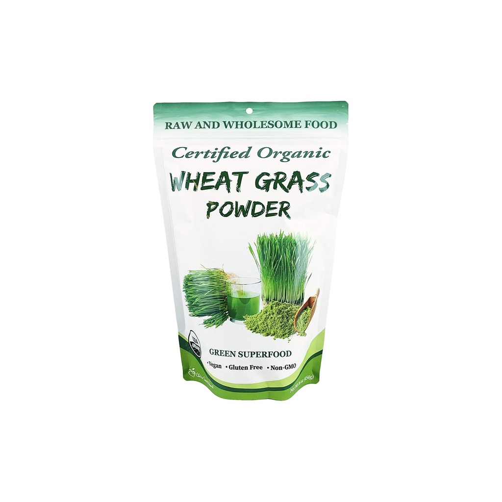 Cherie Sweet Heart Organic Wheat Grass Powder, Rich in Vitamins, Fibers, Fatty Acids and Minerals, Vegan Friendly (16 Ounce, 57 Servings)