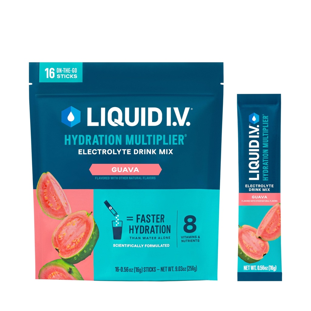 Liquid I.V. Hydration Electrolytes, Guava, 16 Count