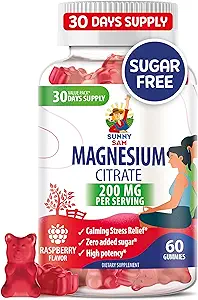 Magnesium Gummies for Kids &amp; Adults - 200mg - Calm Magnesium Chews - Magnesium Citrate Chewable Suplemento para Mood &amp; Muscle Support