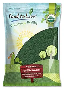 Alimentos para Vivir Powder Espirulina Orgánica, 8 Libras - No GMO, Kosher, Algas Azul-Green Raw, Superalimentos Veganos, Bulk, No-Irradiated, Proteína Verde Pura Vegana, Rico en Vitaminas & Minerales, Grande para Bebidas