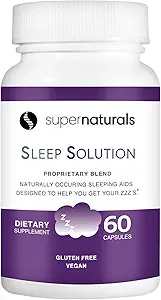 Solución de sueño saludable, suplemento de sueño para adultos, magnesio y melatonina para el sueño proporciona soporte natural para el sueño, ingredientes veganos, suplemento de sueño de magnesio sin gluten, 60 cápsulas