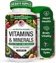 Multivitaminas/Minerals Capsules con Zinc y Premium 42 Frutas y verduras Blend para Immune Support Daily Multivitamin Capsule Antioxidante Suplemento para el Sistema de Inmunidad 60 cápsulas