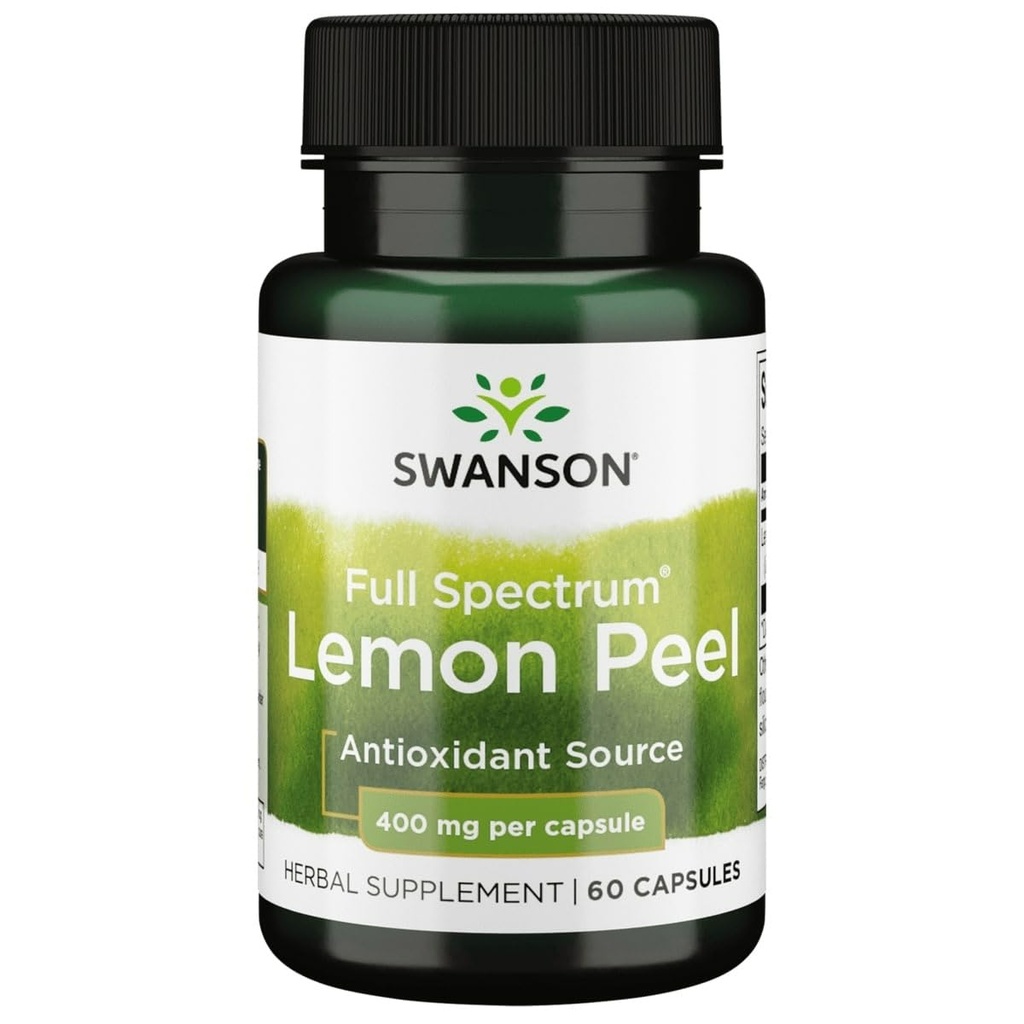 Swanson Full Spectrum Lemon Peel 400 Milligrams 60 Capsules
