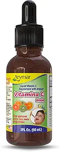 ARYMAR Vitamina C gotas – 2 fl oz Apoyo inmunitario " Antioxidante líquido, vegano, sabor naranja