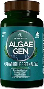 Genrestore: Celulas Madres Naturales Celulas Madres Klamath Azul - Algas Verdes Más Eficaces que la espirulina o Clorella Phytonutrient- Rico, Superfood 600mg Aphanizomenon Flos-Aquae (1)
