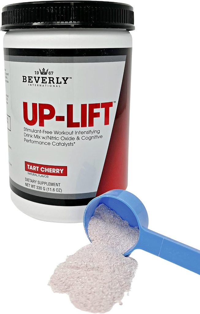 Beverly International Up-Lift Stimulant Gratis 330 gramos. Workout Energy Drink Mix w/Nitric Oxide " Cognitive Performance Catalysts. Beta Alanine, L-Citrulline, L-Tyrosine.