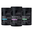 Sports Research All Vegan - Daily Probiotics with Prebiotics (60 Billion CFU), Digestive Enzymes with & Ginger (Plant Based) & Women's Probiotics with Prebiotics (65 Billion CFU)