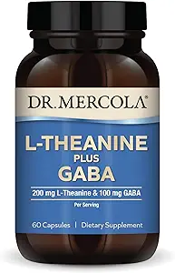 Dr. Mercola L-Theanine Plus GABA, 60 capsules, Non-GMO, Gluten Free, Soy Free