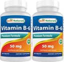 Mejores Naturales Vitamina B6 50 mg 250 Tabletas (250 Cuenta (Pack de 2))