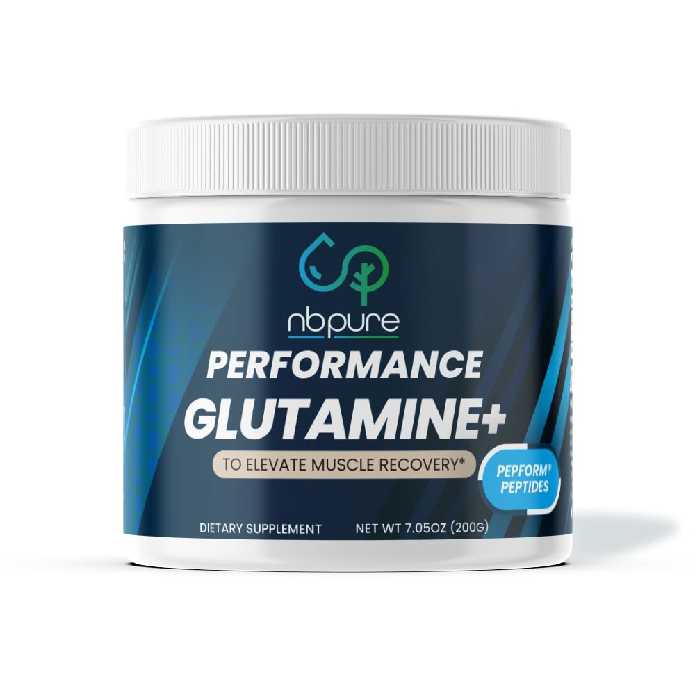 nbpure Performance Glutamine+: PepForm™ Glutamine Peptides – Non-GMO Muscle Recovery & Gut Health – Leaky Gut, Immune Support