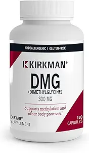 Kirkman - DMG (Dimetilglicina) 300 mg - 120 cápsulas - alta potencia - apoya la metilación - hipoalergénico