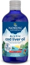 Naturales nórdicos Aceite de hígado de bacalao, Fresa - 8 oz - 1060 mg Total Omega-3 con EPA &amp; DHA - Corazón &amp; Salud cerebral, Inmunidad saludable, Bienestar general - No GMO - 48 Servimientos