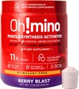 Suplemento de aminoácidos esenciales Oh!mino. Berry Blast, Stimulant-Free Powder. Los 9 EAAs, BCAAs y el Amino perfecto para los entrenamientos, Amino Energy, y para construir músculo, y recuperar más rápido.