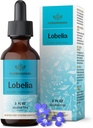 HERBAMAMA Lobelia Tincture - Vegan Lobelia Leaf Extract for Lung Detox " Cleanse - Respiratory Lung Support Drops - Non-GMO, Alcohol " Respiratory Support Supplement
