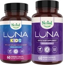 Anidado Naturales Ayuda al sueño Bundle ← Luna Adulto &amp; Luna Niños Ayuda al sueño con ingredientes naturales (Melatonina, Chamomile, Valerian) para el sueño profundo y la relajación (120 Conteo)